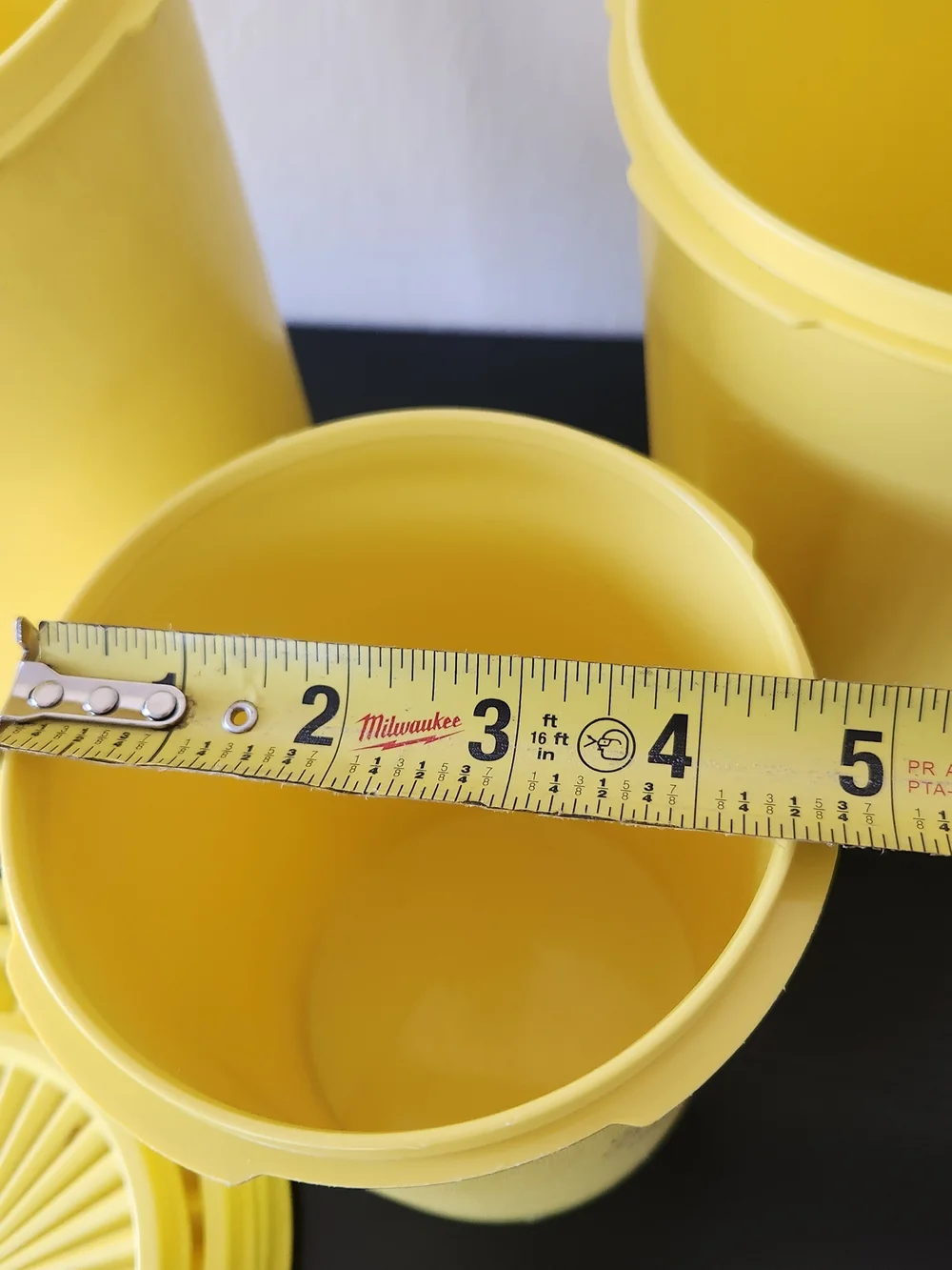 Vintage Tupperware Yellow Floral Canister Set